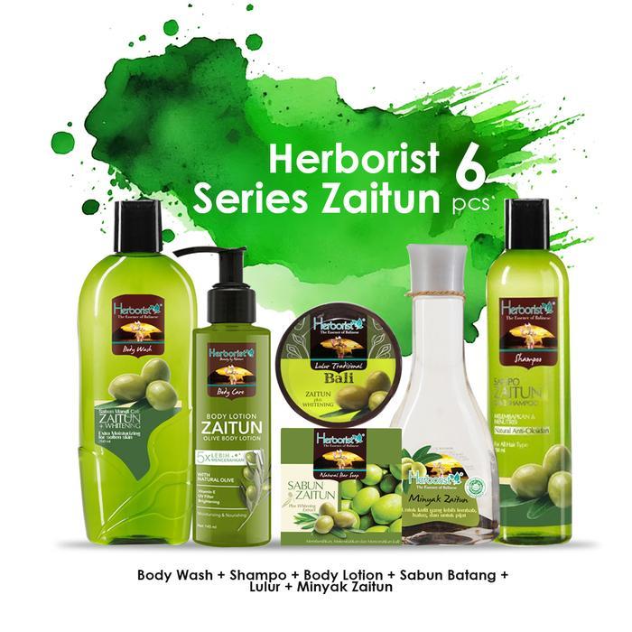 Oemah Herborist Paket Herborist Series Zaitun 8 pcs Bodycare Zaitun Untuk Hadiah Seserahan Body Wash