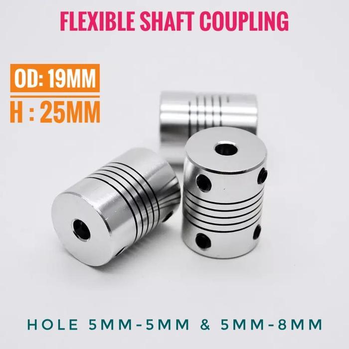 3D PRINTER SPAREPART : FLEXIBLE SHAFT COUPLING STEPPER CNC AS COUPLER