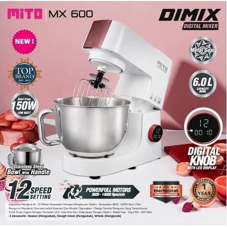 MITO MIXER  / PENGADUK ADONAN ROTI  MX 600  6 LITER GARANSI RESMI