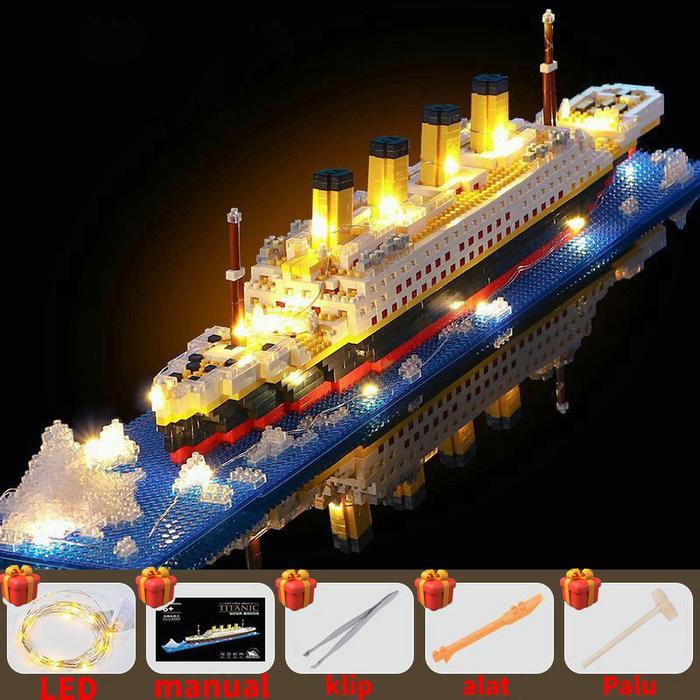 Nodia Toys 1878Pcs Kapal Pesiar Titanic Block Toy / Mainan anak laki laki Kapal Pesiar Titanic /