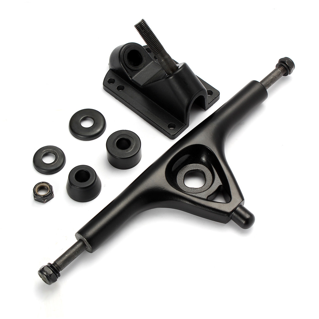7 Inch Longboard Dancing Trucks Black & White Longboard Trucks P Bridge Series 6-Hole Aluminum Alloy