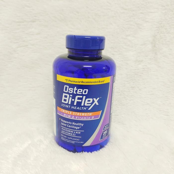 OSTEO Bi-Flex joint health triple strength msm with d3 (200 Tablets) untuk kesehatan tulang