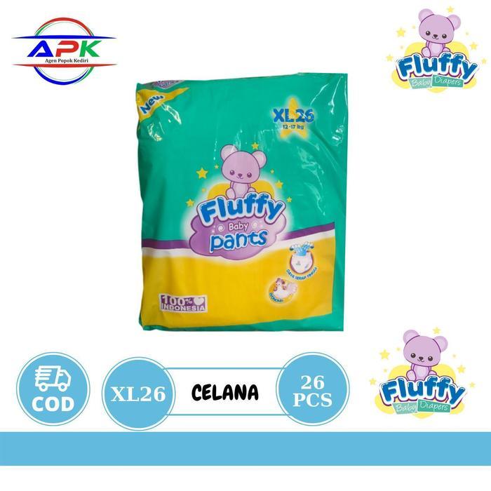 [6.6] FLUFFY BABY PANTS CELANA 1 BALL S40/ M30/ L26/ XL26 FLUFFY NBS40 TAPE PEREKAT APK