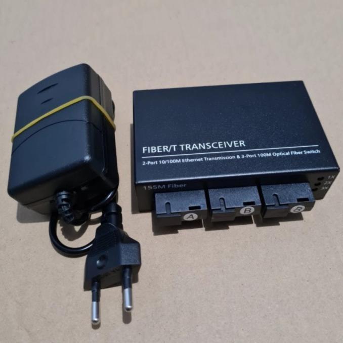 Switch Fiber Optic 3 Fo 2 Rj45 Lan /Media Converter 3 Fo 2 Lan