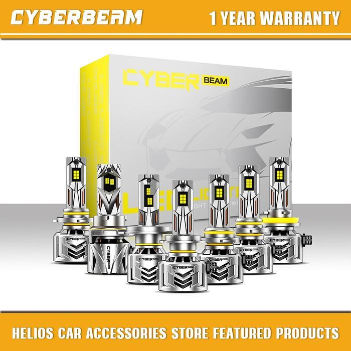 CyberBeam LAMPU LED MOBIL C27 SUPER TERANG H4 H11 H16 H7 240 WATT 60000LM Cyberbeam Filter Motor
