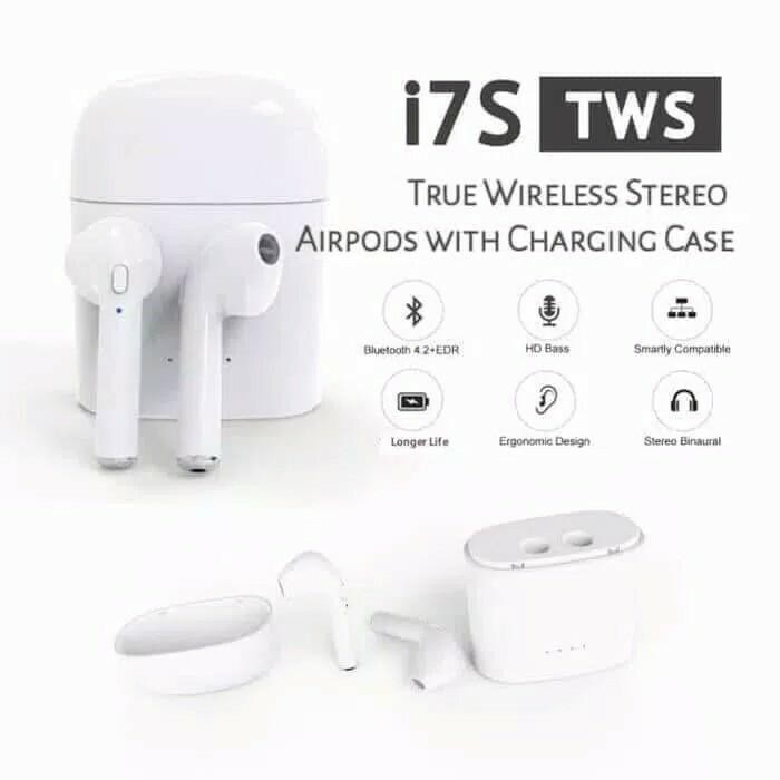 New HEADSET BLUETOOTH i7s TWS DOUBLE / i7s TWINS DOUBLE HEADSET