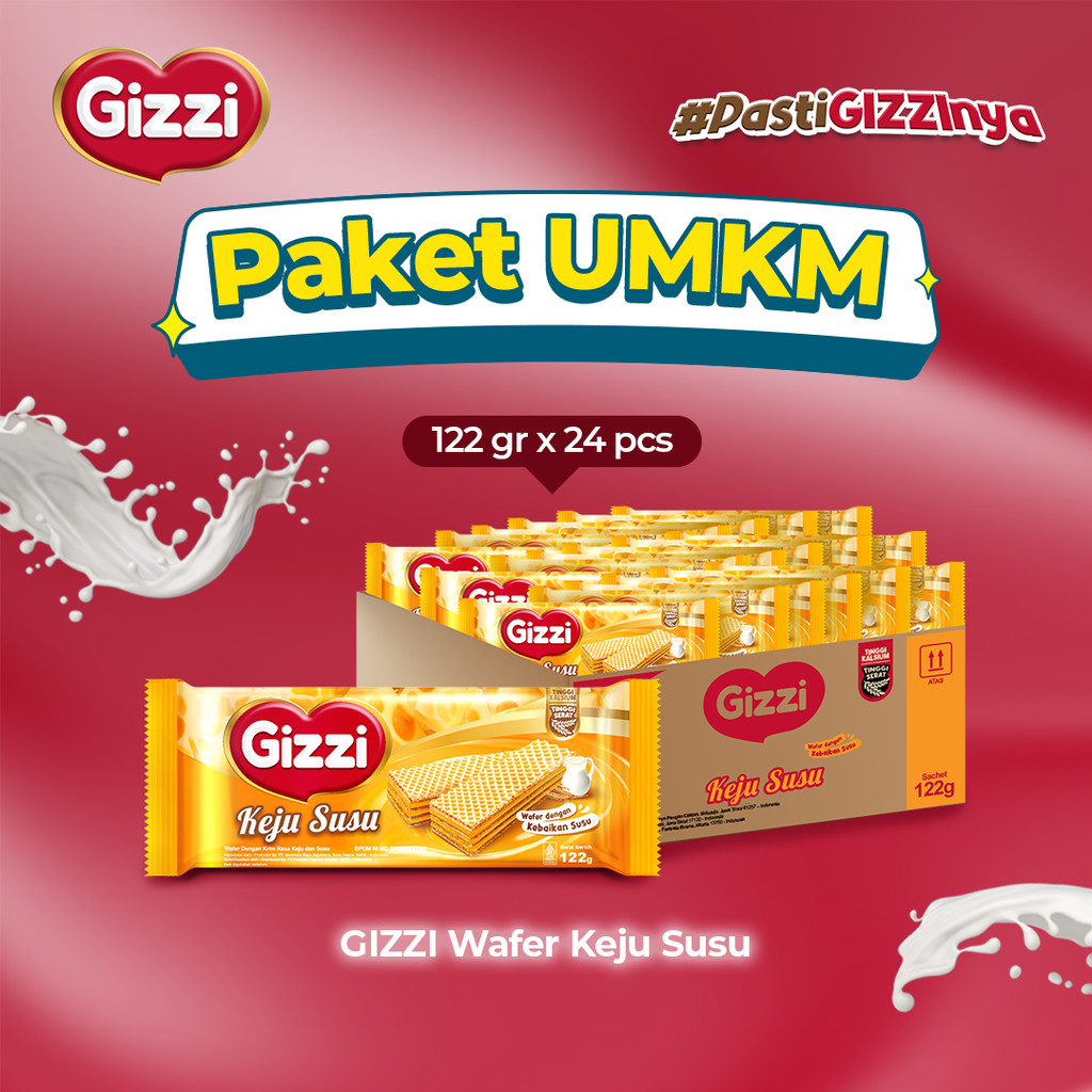 

Paket UMKM GIZZI Wafer Keju Susu 122