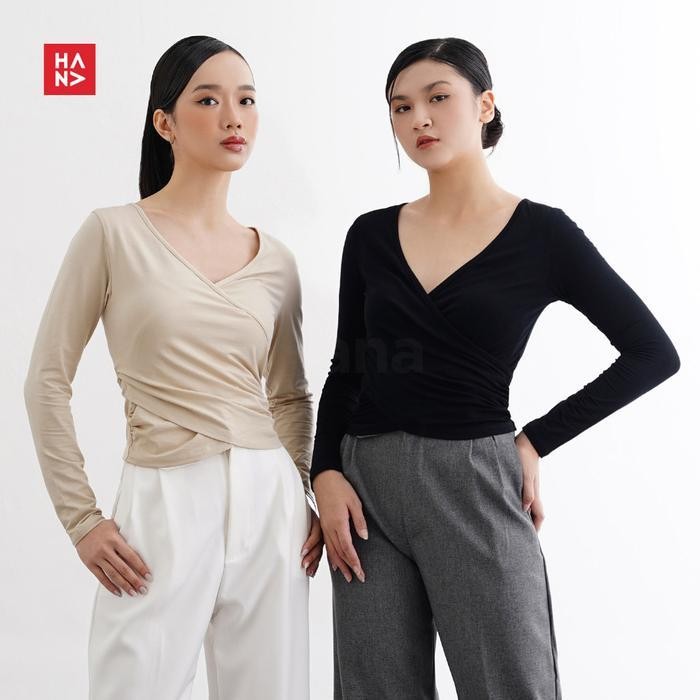 Hana Fashion - Foxy Long Sleeve Top/Atasan Lengan Panjang Wanita - TS686 Baju Cewek