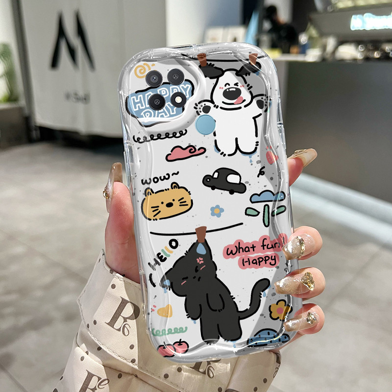 Casing Hp Untuk OPPO A15 A15s A35 Case Casing Menggantung Kucing pole Kasing HP Kesing Silikon Softc