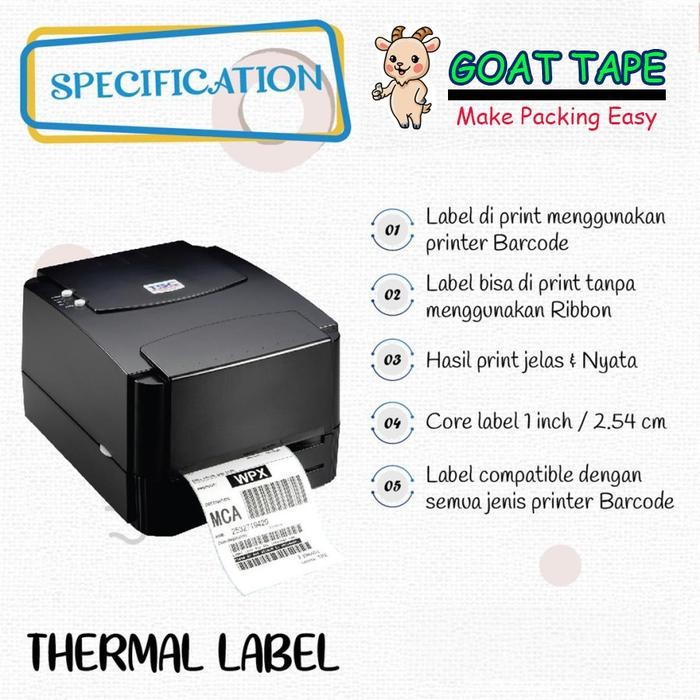 

Label Thermal 78X100 [Box] Label Printer Barcode 78 X 100 Mm 300 Pcs