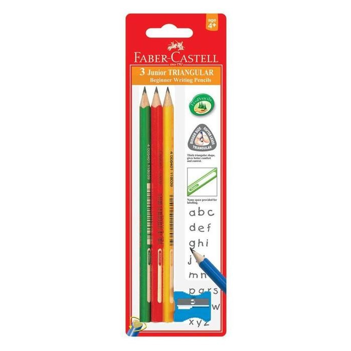 

Faber Castell Pensil SET Junior 3 Pensil + Serutan /Pencil & Sharpener