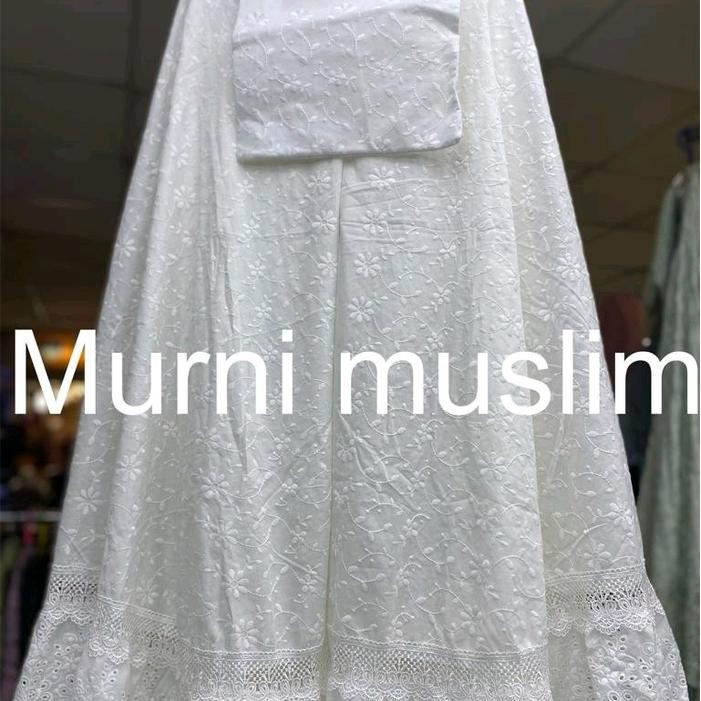 ORIGINAL mukena dewasa katun mukena katun paris premium mukena putih premium READY STOCK