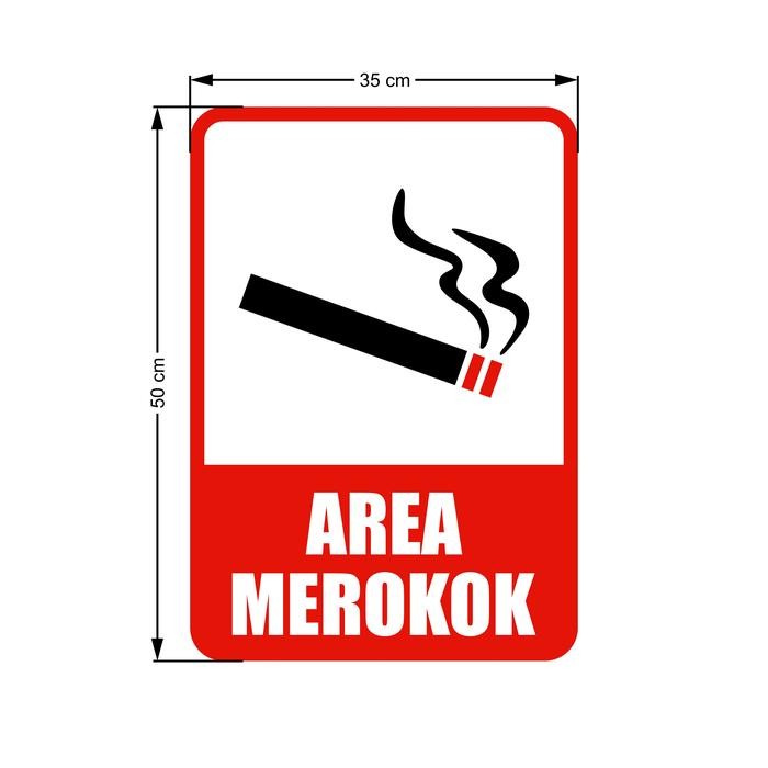 

RAMBU AREA MEROKOK 35CM X 50CM PLAT ALUMUNIUM