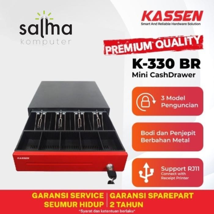

LACI UANG KASSEN K-330 BR CASH DRAWER K-330 BLACK RED