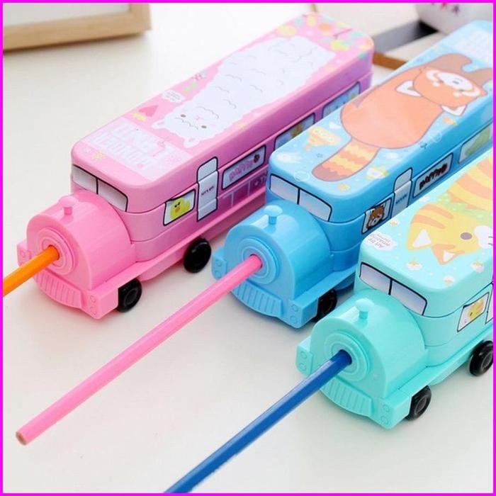 

DIAN BT21 TEMPAT PENSIL MODEL KERETA API DAN BUS TEPAK PENSIL SUSUN