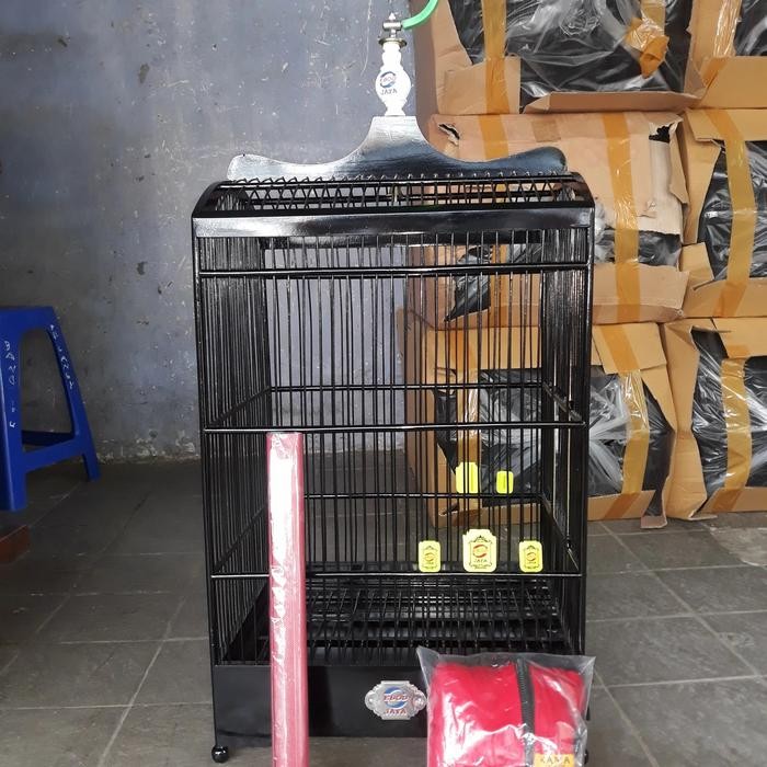 sangkar/kandang ebod kotak warna hitam no 2 full set(gojek/grab)