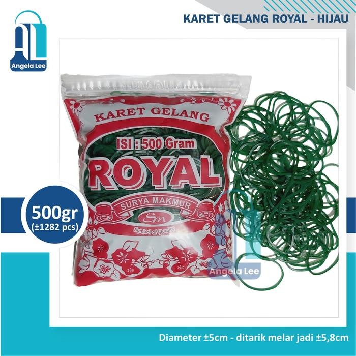

New Grosir Karet Gelang Royal Hijau @ 500 Gr Hijau Elastis Merah Kuning Klip
