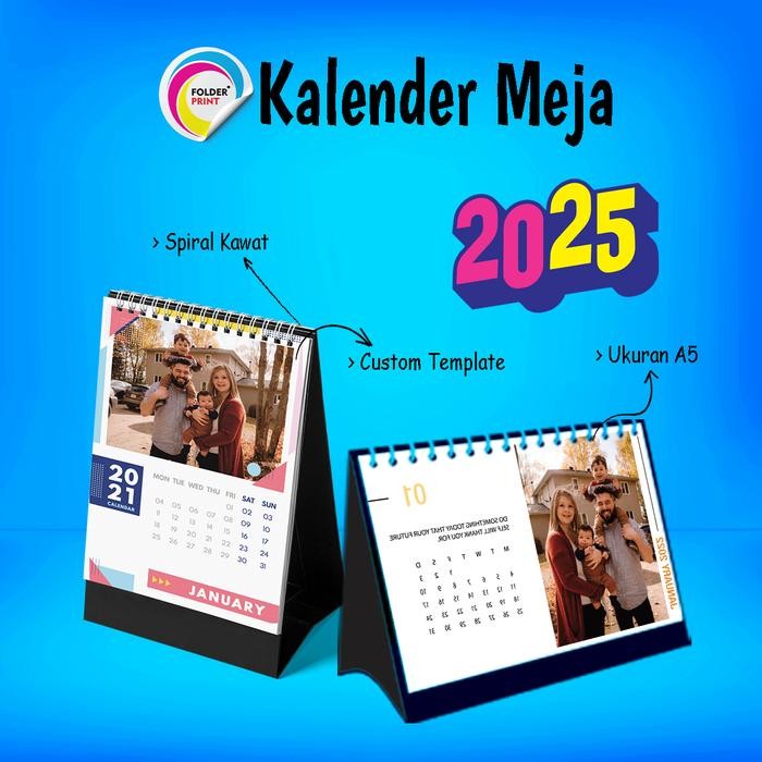 

New Cetak Kalender Meja Duduk Custom Foto Sendiri A5
