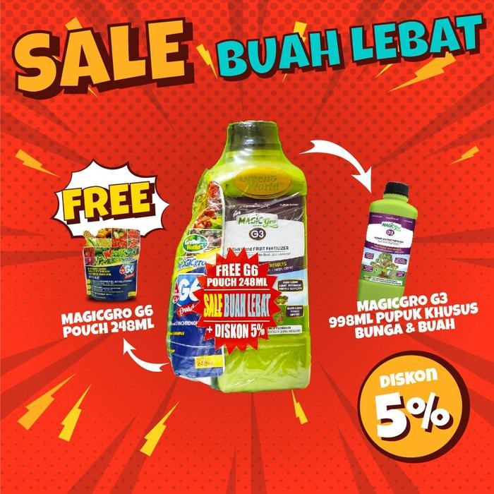 (SALE) PUPUK GW MAGICgro G3 998ml, FREE Magicgro G6 Pouch 248ml