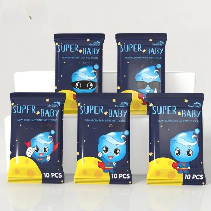 

Tisu Basah anak bayi Traveling 10 Sheet 1 Pack Baby Wipes