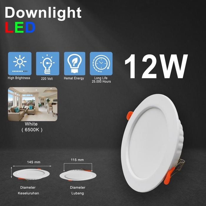 New DOWNLIGHT LED BULAT 6/9/12/18 WATT / LAMPU PLAFON / LAMPU RUMAH