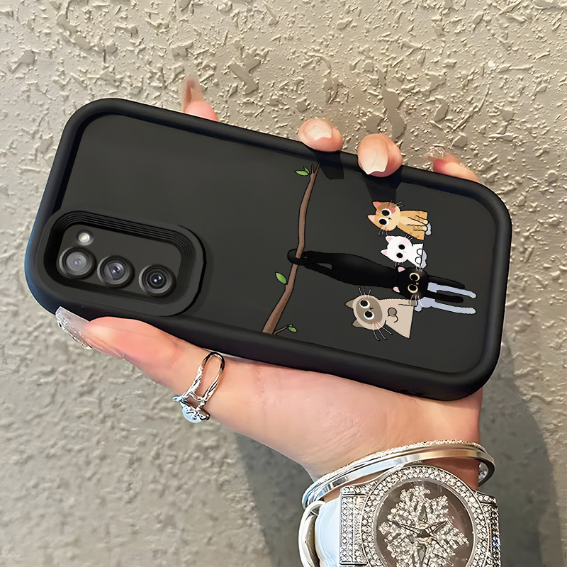 Casing Hp Untuk Samsung S24 FE S20 FE Samsung S21 FE Case Kucing Softcase Silikon Kesing Rasakan mes