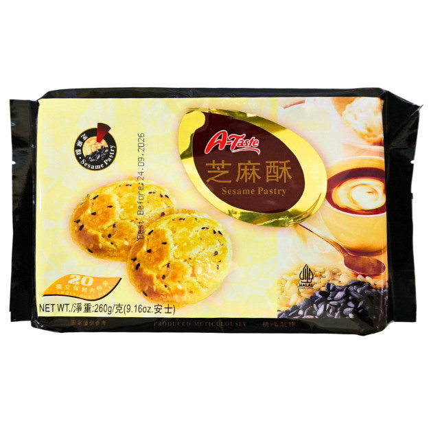 

S03441 A-TASTE SESAME PASTRY BISCUIT 260GR MAJU BERSAMA (20250911)