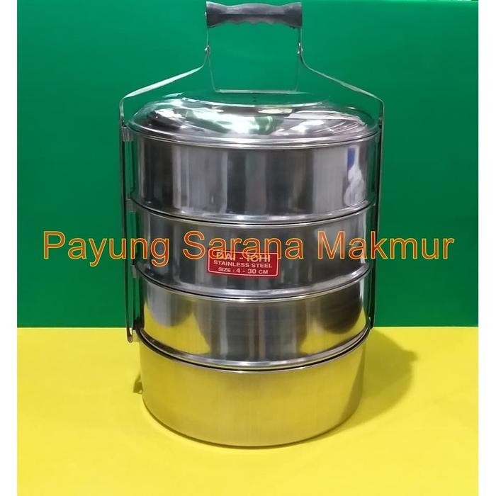 Rantang Stainless Daichi 30Cm Susun 4 / Tenong 30 Cm / Rantang Jumbo