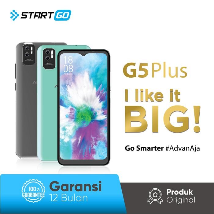 Pilihan- Advan G5 Plus 6.6 Hd+ 2.5D Glass 3Gb 32Gb Octacore 1.6Ghz Android11