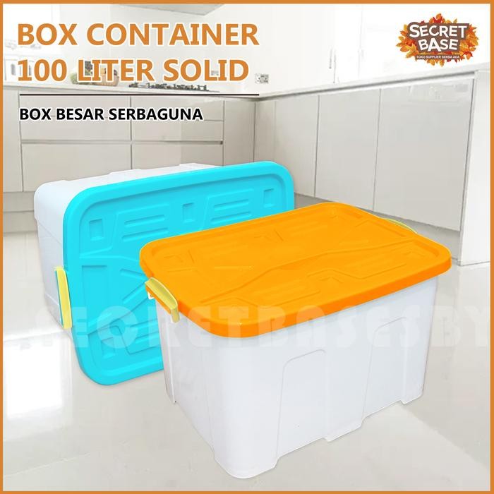 BOX CONTAINER 100 LITER + RODA - Kontainer Box / Container Box