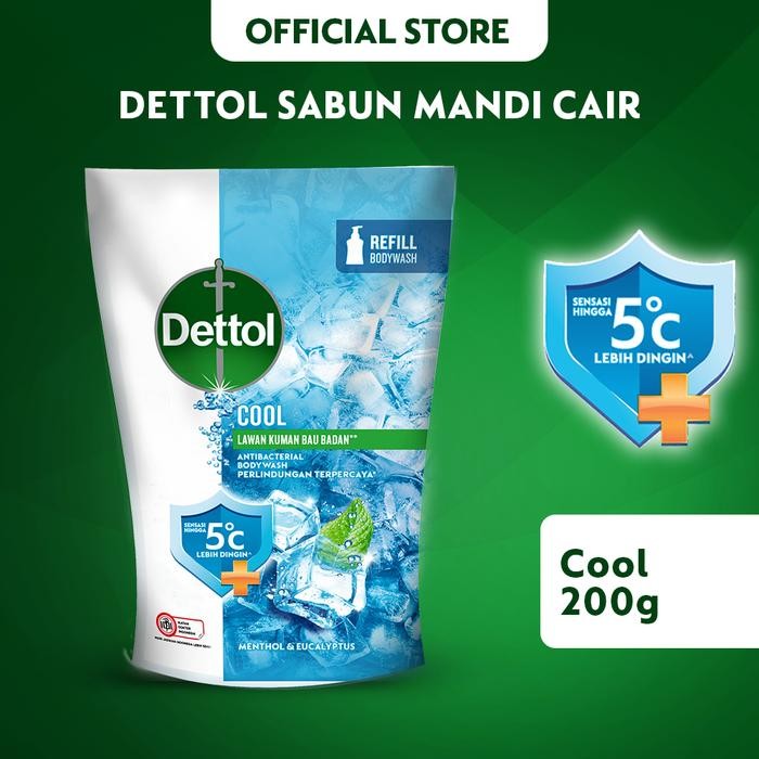 Pilihan- Dettol Sabun Mandi Cair Cool Pouch 200Ml