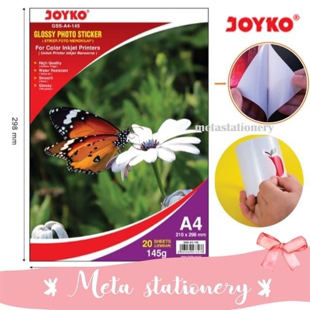 

Glossy Photo Sticker / Kertas Foto Stiker Joyko GSS-A4-145 gsm
