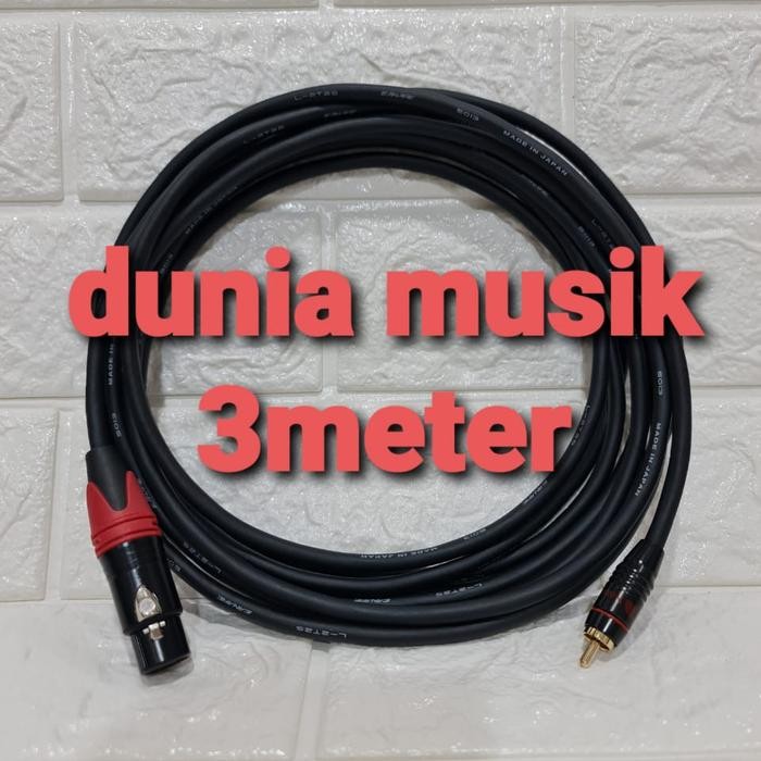 kabel Jack Canon xlr female to rca male / Jack rca ke Canon cewek