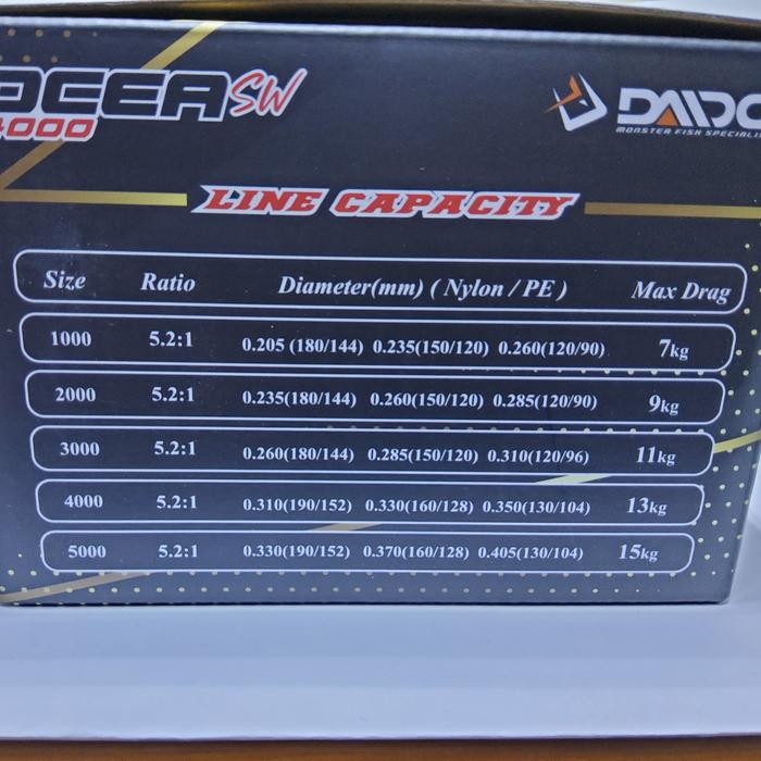 Reel Daido OCEA SW Uk. 1000 s/d 4000