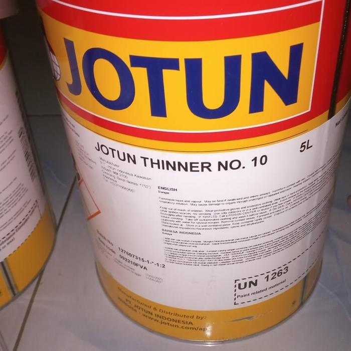 Pilihan- Jotun Thinner No. 10 Thinner Untuk Cat Finish 5 Liter - Produk Aman Dengan Data Bahan