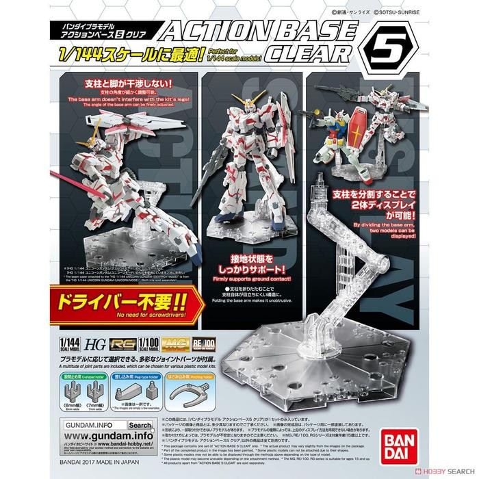 Pilihan- Bandai Action Base 5 Clear - Stand Gundam - Shf