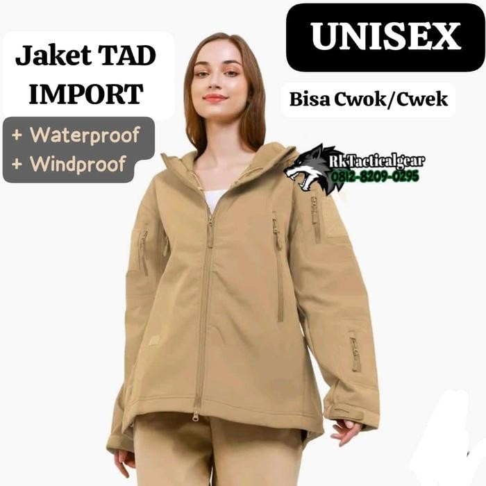 Jaket Tactical Tad Original Import/ Jaket Tad Waterproof Silver Kni9Ht