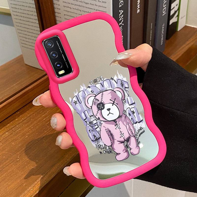 Casing Untuk VIVO Y20 Y20i Y20s Y12s Y12a Y20T Y11s Y30G Case Casing beruang kecil yang rusak Pola H