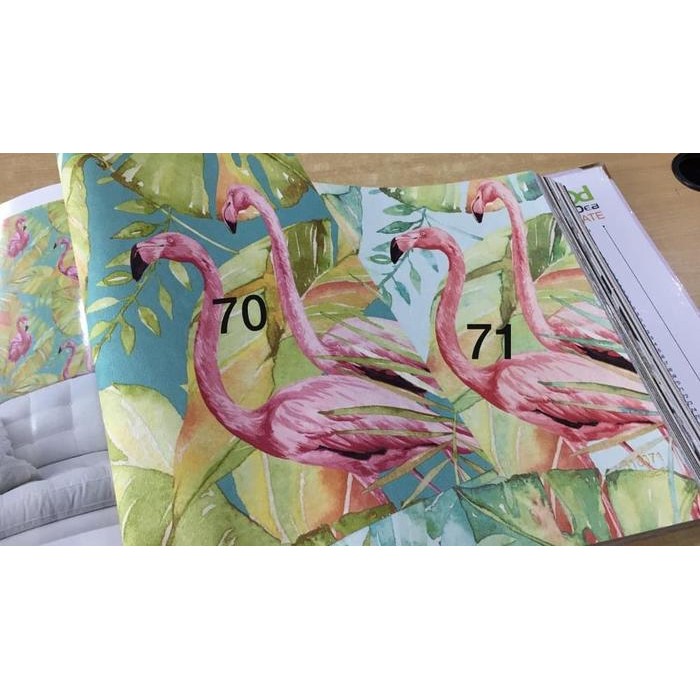Wallpaper Dinding 3D Motif Burung Flamingo Keren