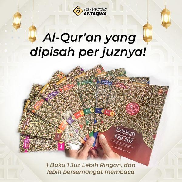 ASLI At-Taqwa Alquran Per Juz A5 Hafn Hafalan Per Kata Latin Quran Terjemahan 8 Blok Mushaf Berwarna