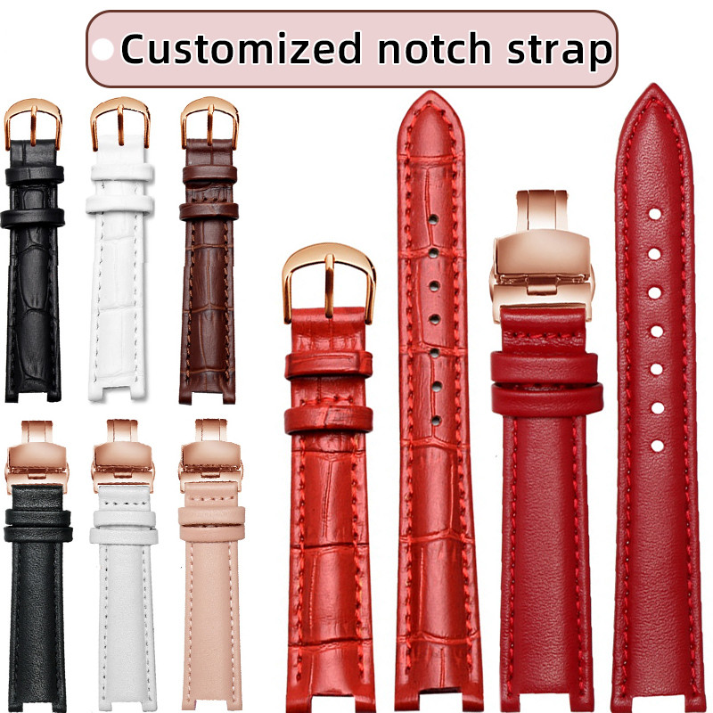 IMPORT Cowhide Wristband Watch Strap for Tissot Folli Follie Rossini Ck MK Mk5774 Mk2277 2425 Men
