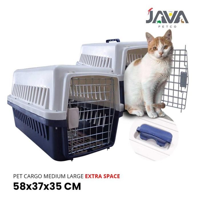 Pet Cargo Medium Large EXTRA SPACE 58x37x35 /Pet Cargo Kucing/Kelinci