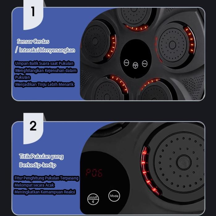 Mesin Musik Tinju Music Boxing Latihan Beladiri Samsak Dinding Koneksi Bluetooth