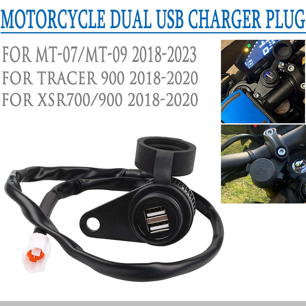 Motorcycle USB DC Outlet For Yamaha MT07 MT09 SP Tracer 900 7 700 XSR700 XSR900 FZ09 12V DV Outlet C
