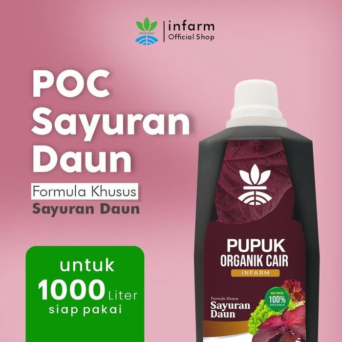 RJ INFARM - Pupuk Organik Cair Tanaman Daun Sayur 2L POC Kompos Nutrisi Sayur Daun Pupuk Kompos 500