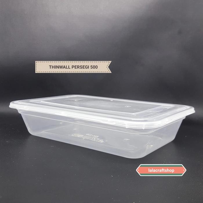 DJJ KOTAK PLASTIK GABY 500 ML/ THINWALL KOTAK 500 ML/pack 25 pcs