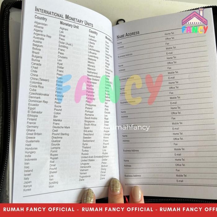 Buku Notes Catatan Agenda Kerja Deluxe Agenda Prioritas Kerja Resleting (19,5 cm x 12 cm, Isi 190