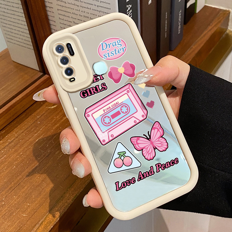Casing Hp VIVO Y50 VIVO Y30 VIVO Y30i Case HP Casing pola Gadis keren Kesing Kasing cermin Cesing Si