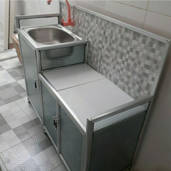 RAK KOMPOR 3 PINTU RAK KOMPOR UNDAK MEJA KOMPOR 3 PINTU ALUMUNIUM