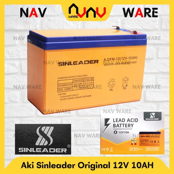 Aki Kering Sinleader Original 12V 10AH / Baterai Accu Tangki Alat Semprot Sprayer Elektrik Sinleader